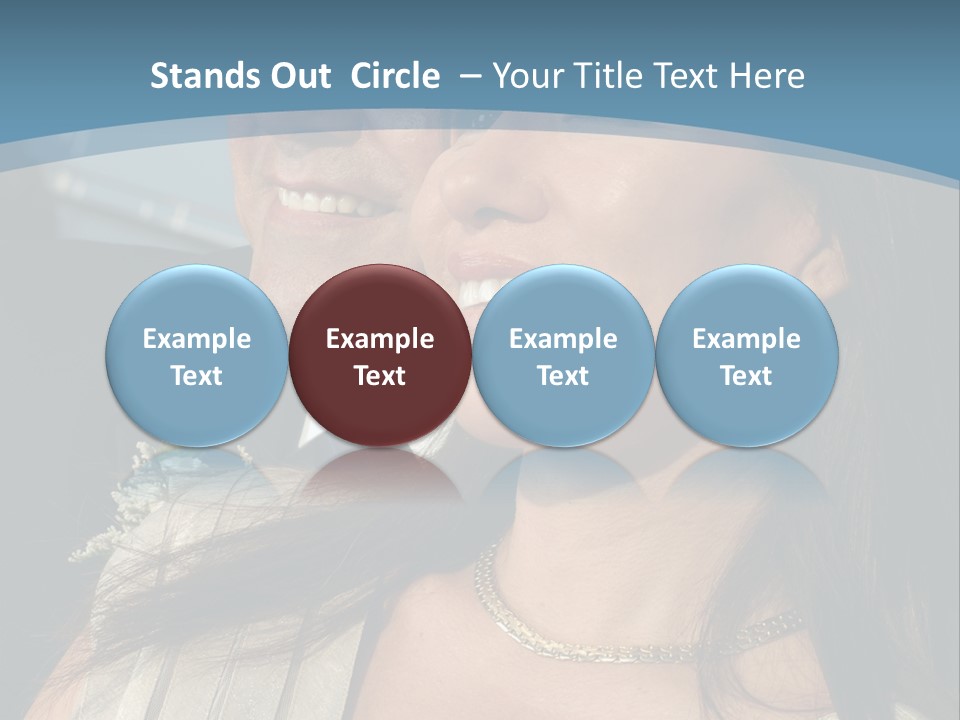 Loving Middle Age Couple Looking Toward The Future PowerPoint Template