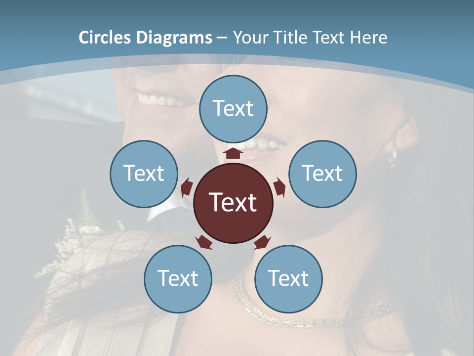 Loving Middle Age Couple Looking Toward The Future PowerPoint Template