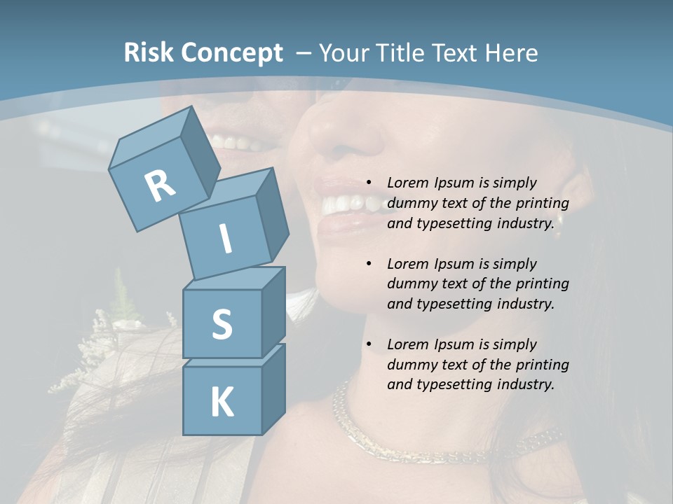 Loving Middle Age Couple Looking Toward The Future PowerPoint Template