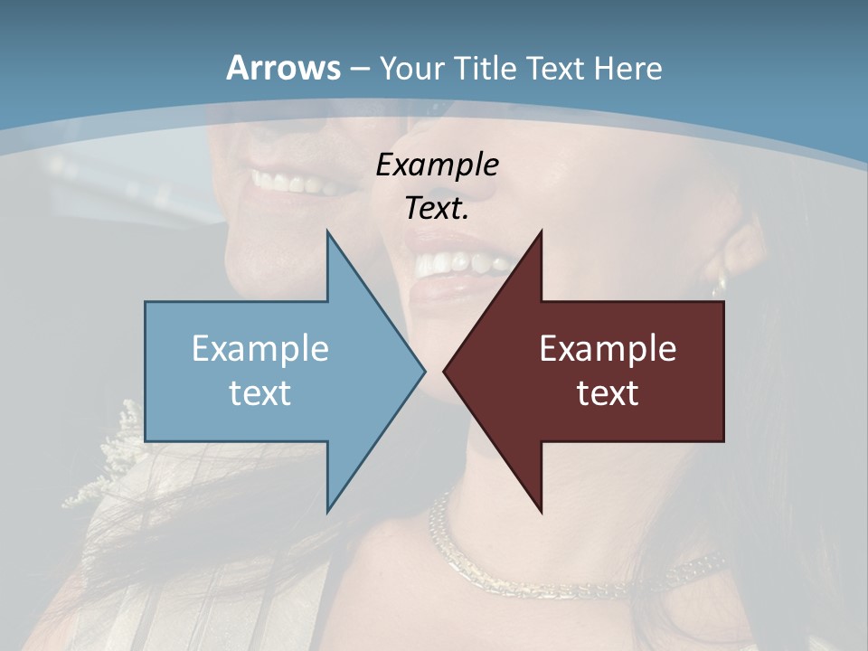 Loving Middle Age Couple Looking Toward The Future PowerPoint Template