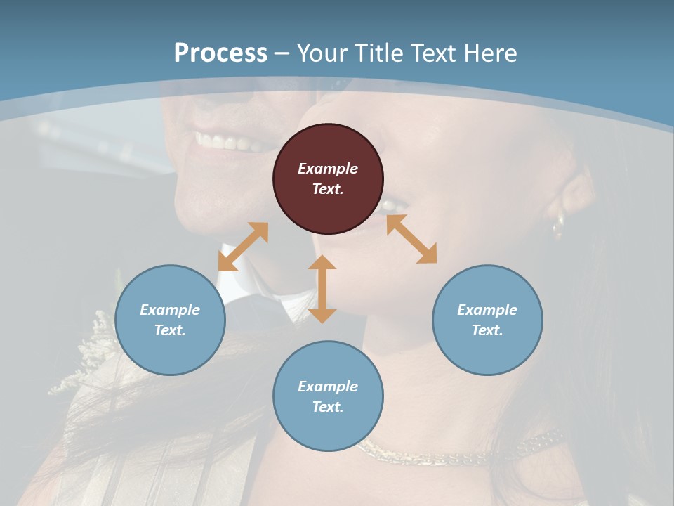 Loving Middle Age Couple Looking Toward The Future PowerPoint Template