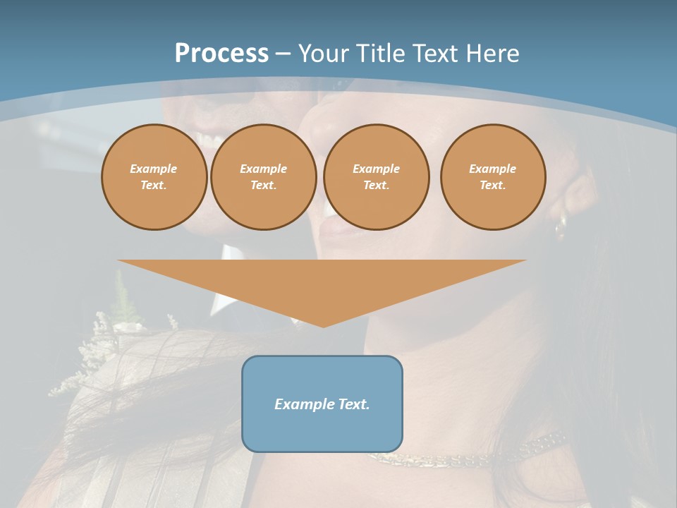 Loving Middle Age Couple Looking Toward The Future PowerPoint Template