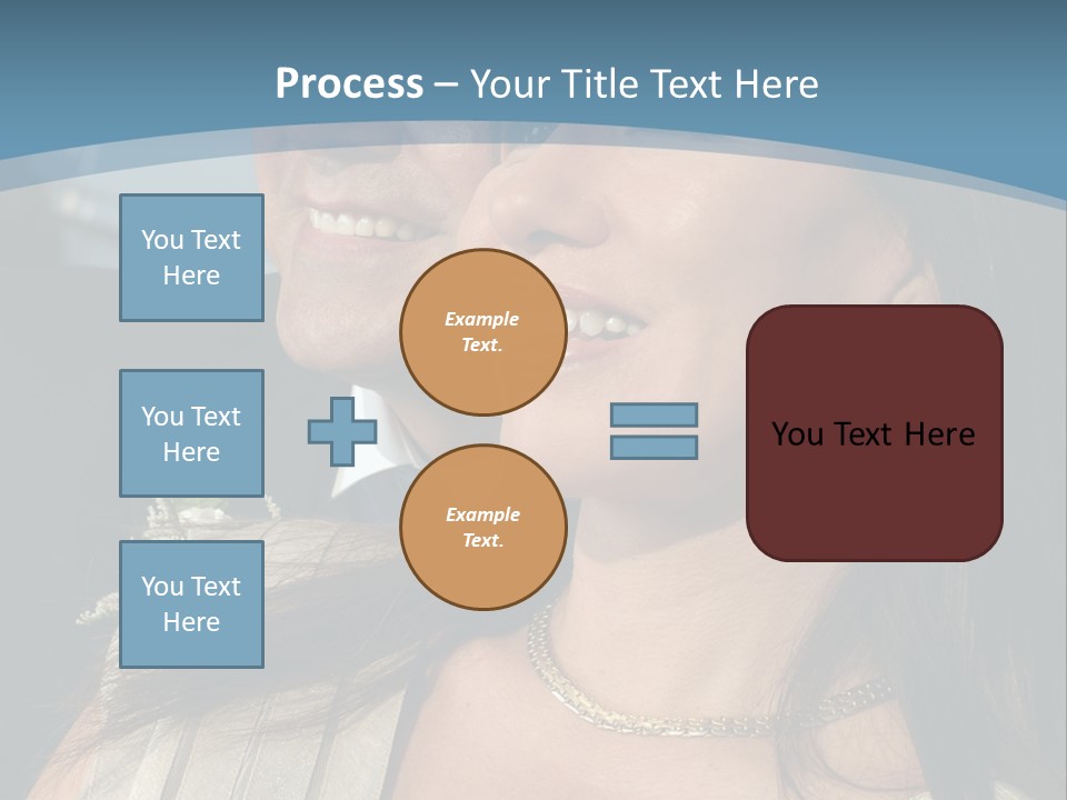 Loving Middle Age Couple Looking Toward The Future PowerPoint Template