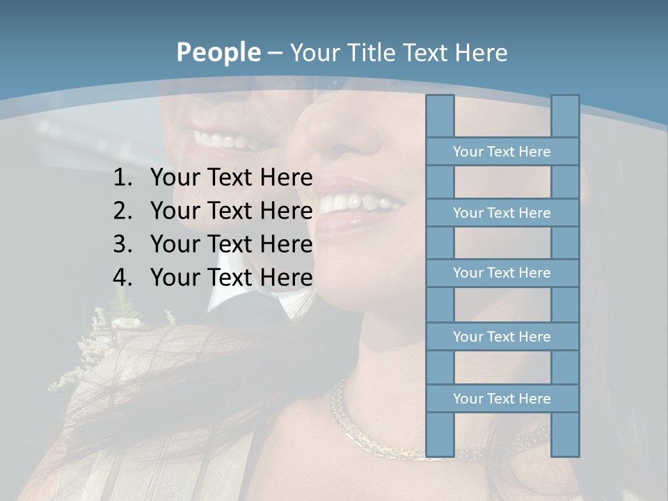 Loving Middle Age Couple Looking Toward The Future PowerPoint Template