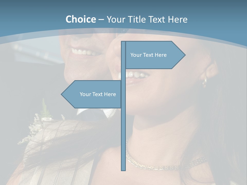 Loving Middle Age Couple Looking Toward The Future PowerPoint Template