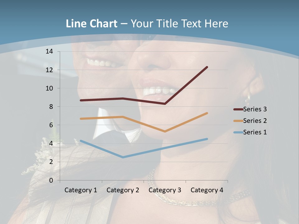 Loving Middle Age Couple Looking Toward The Future PowerPoint Template