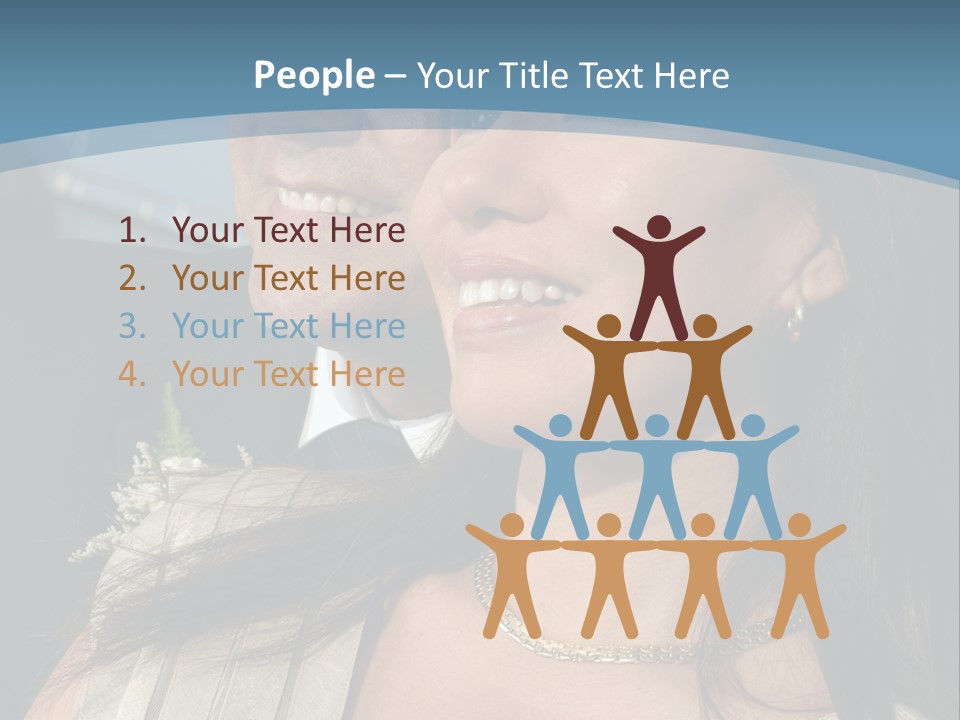 Loving Middle Age Couple Looking Toward The Future PowerPoint Template