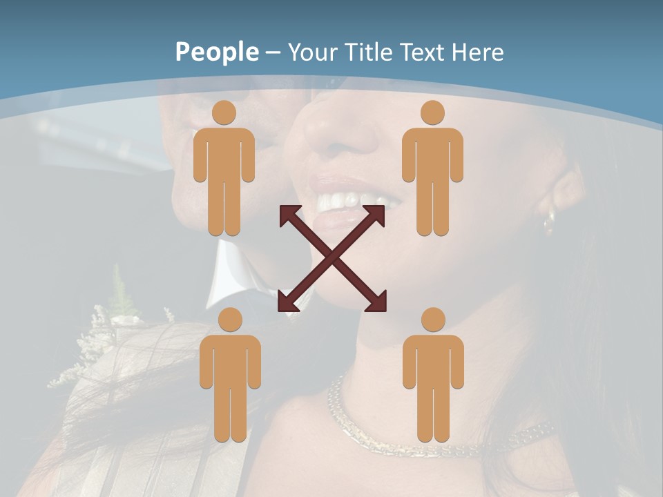 Loving Middle Age Couple Looking Toward The Future PowerPoint Template