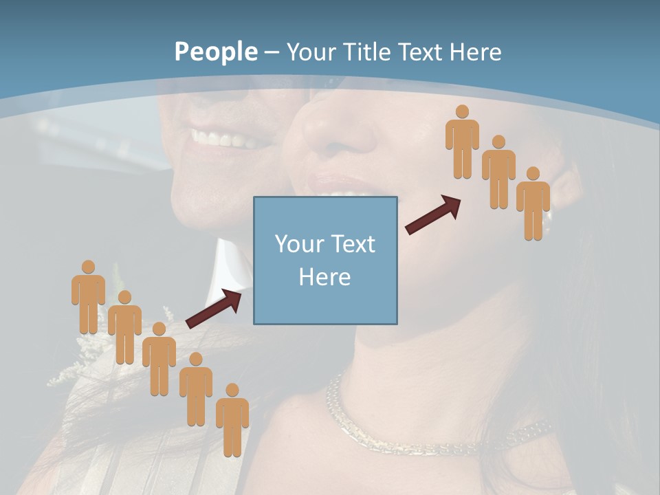 Loving Middle Age Couple Looking Toward The Future PowerPoint Template