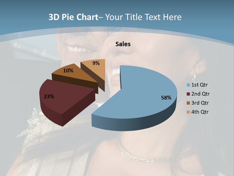 Loving Middle Age Couple Looking Toward The Future PowerPoint Template