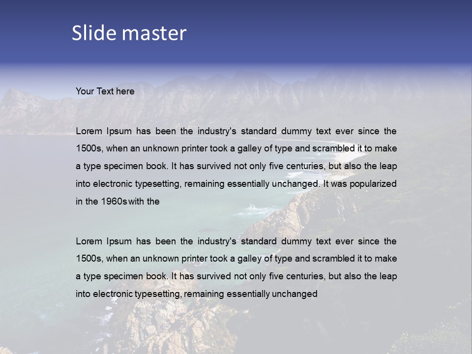 Gordons Bay Near Cape Town South Africa PowerPoint Template