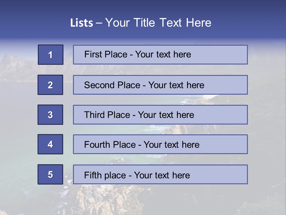 Gordons Bay Near Cape Town South Africa PowerPoint Template