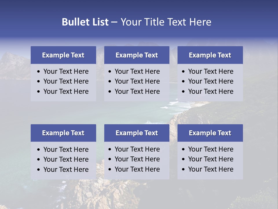 Gordons Bay Near Cape Town South Africa PowerPoint Template