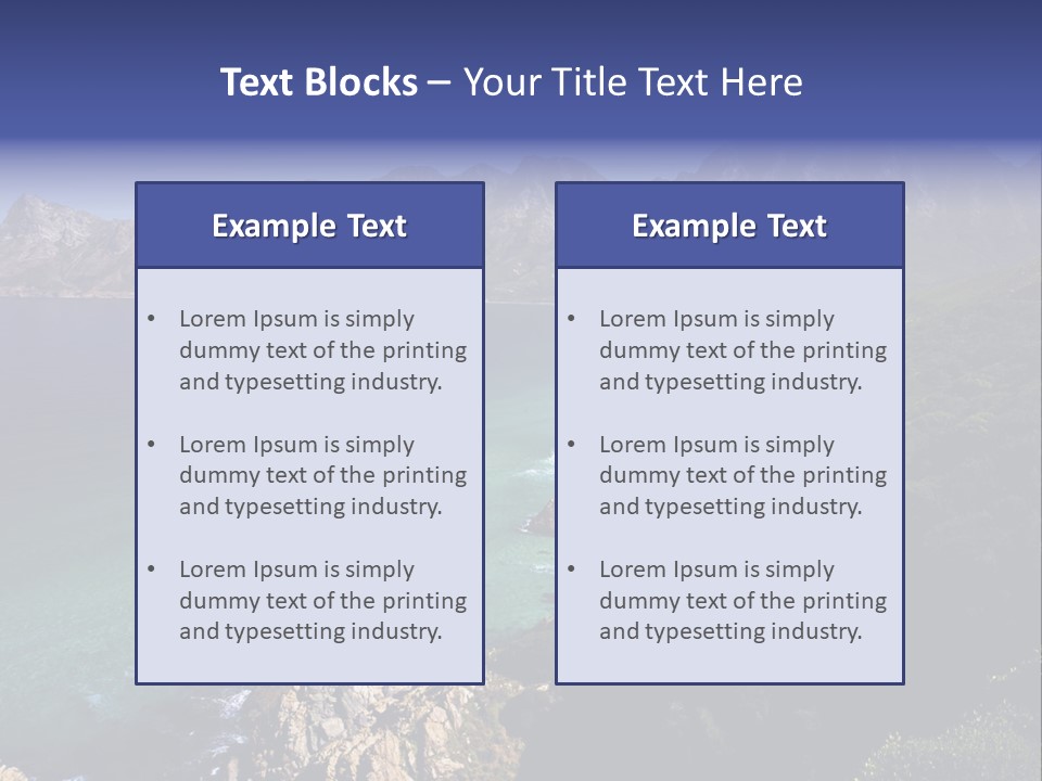 Gordons Bay Near Cape Town South Africa PowerPoint Template
