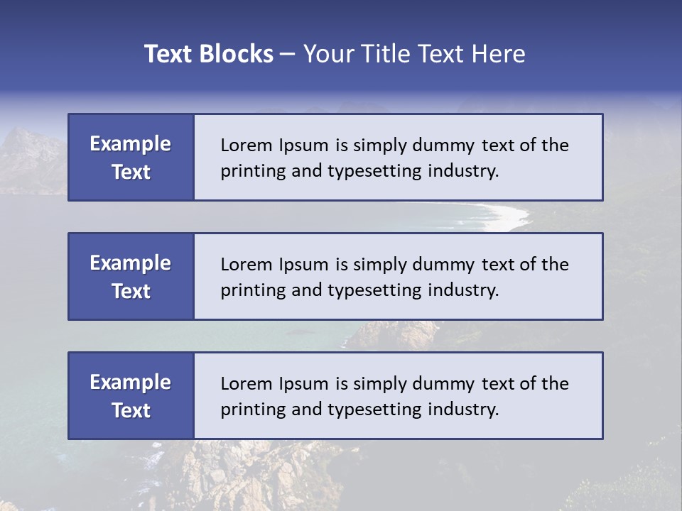 Gordons Bay Near Cape Town South Africa PowerPoint Template