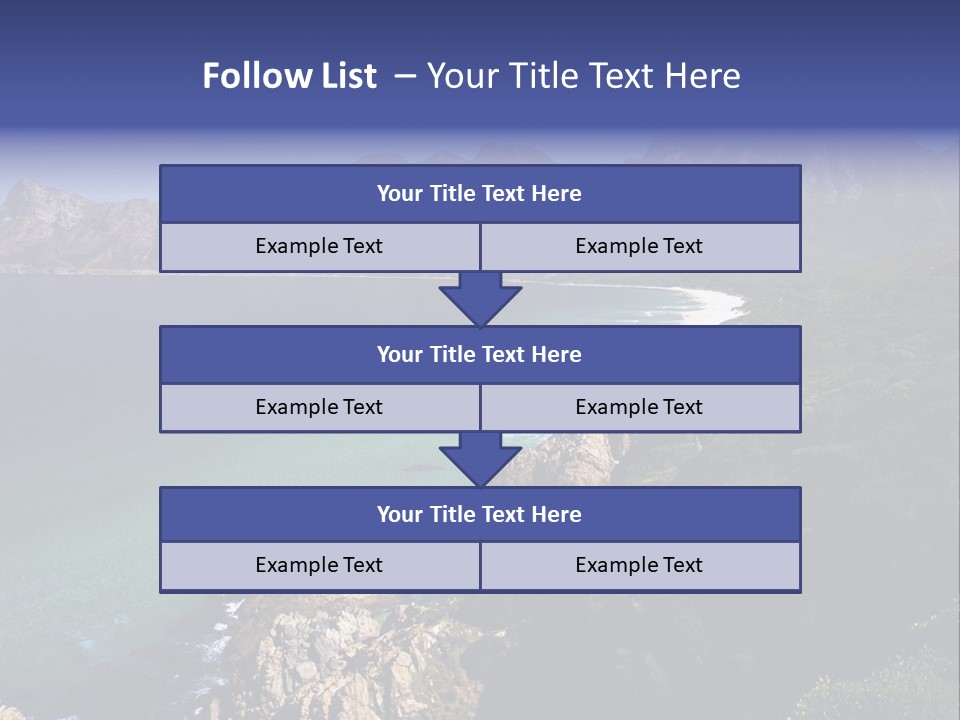 Gordons Bay Near Cape Town South Africa PowerPoint Template