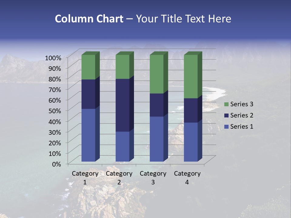 Gordons Bay Near Cape Town South Africa PowerPoint Template