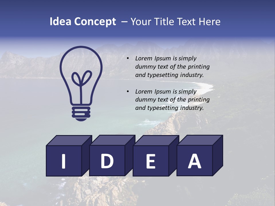 Gordons Bay Near Cape Town South Africa PowerPoint Template