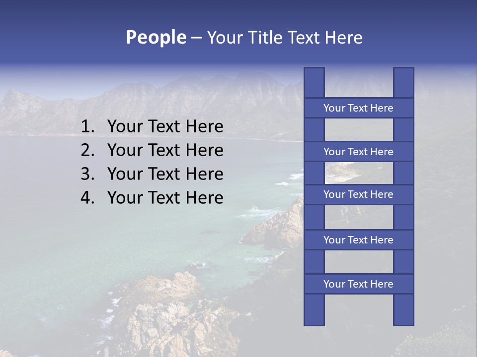 Gordons Bay Near Cape Town South Africa PowerPoint Template