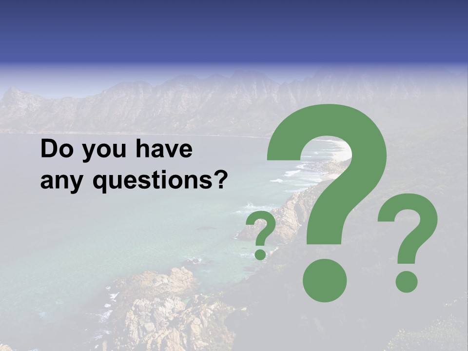 Gordons Bay Near Cape Town South Africa PowerPoint Template