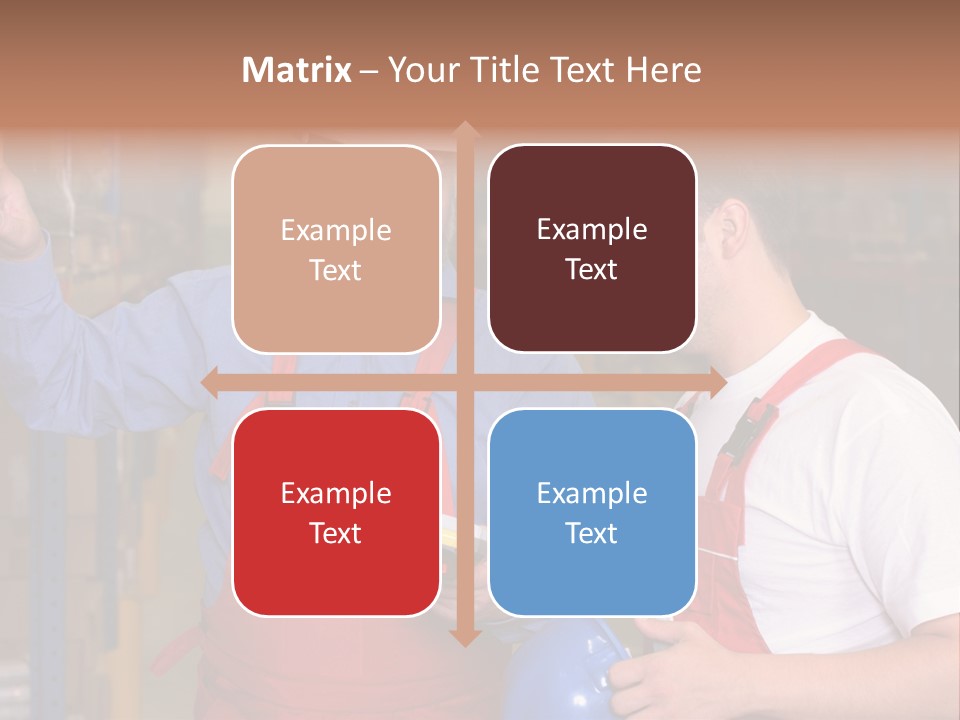 A View Of A Senior Engineer Training A Newly Hired Employee. PowerPoint Template