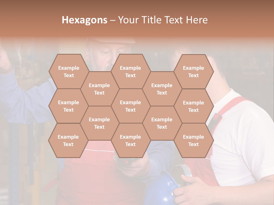 A View Of A Senior Engineer Training A Newly Hired Employee. PowerPoint Template