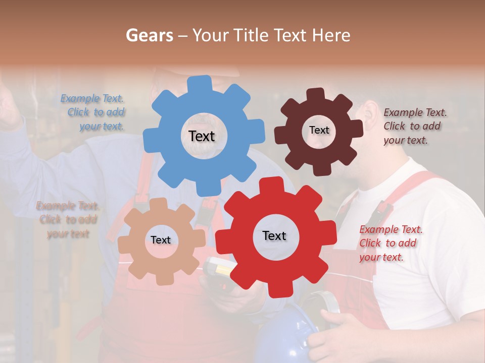 A View Of A Senior Engineer Training A Newly Hired Employee. PowerPoint Template