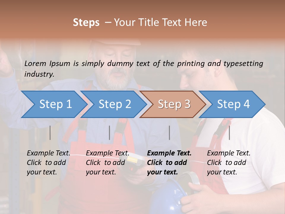 A View Of A Senior Engineer Training A Newly Hired Employee. PowerPoint Template