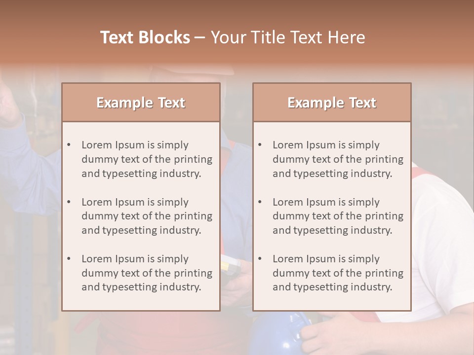 A View Of A Senior Engineer Training A Newly Hired Employee. PowerPoint Template