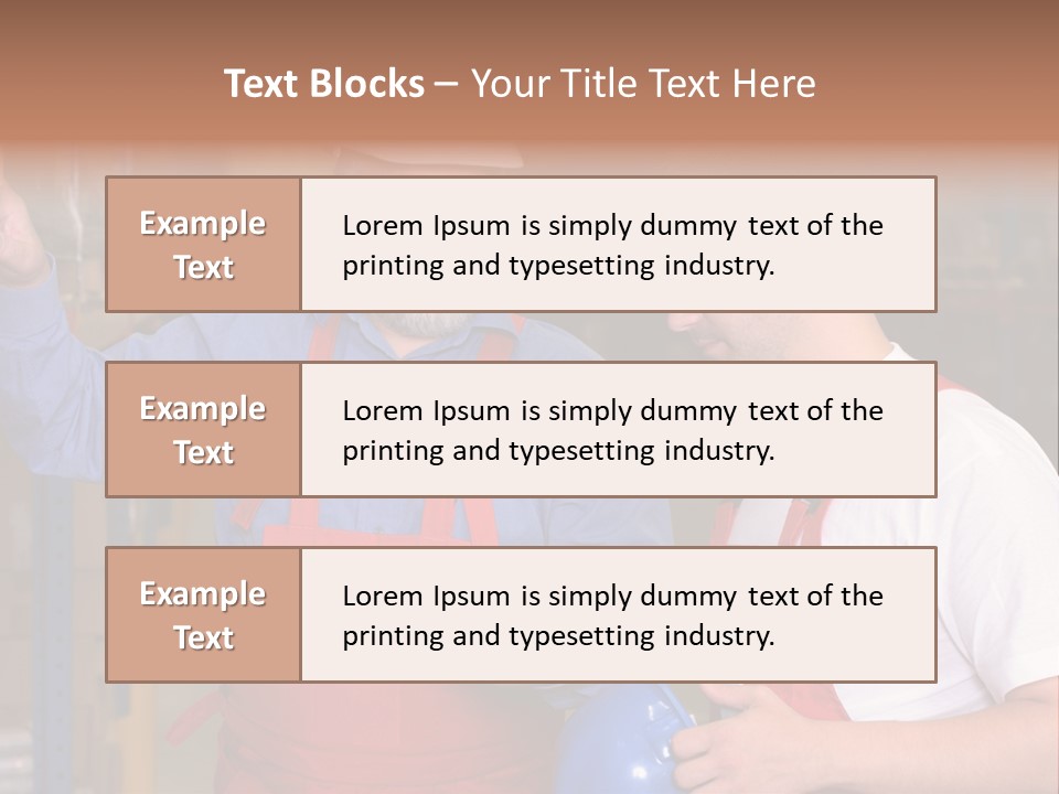 A View Of A Senior Engineer Training A Newly Hired Employee. PowerPoint Template