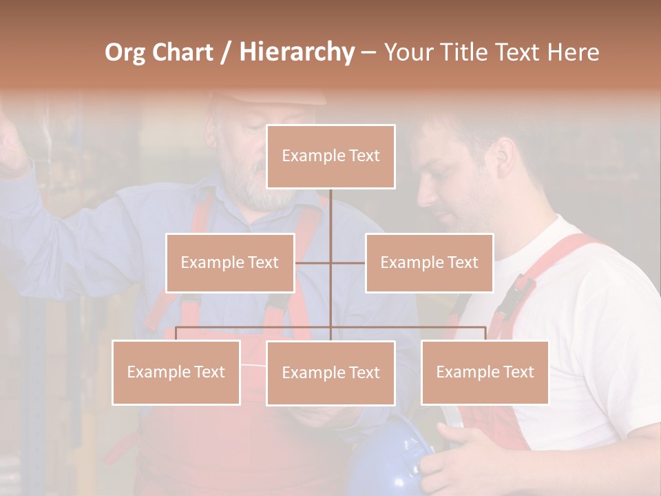 A View Of A Senior Engineer Training A Newly Hired Employee. PowerPoint Template