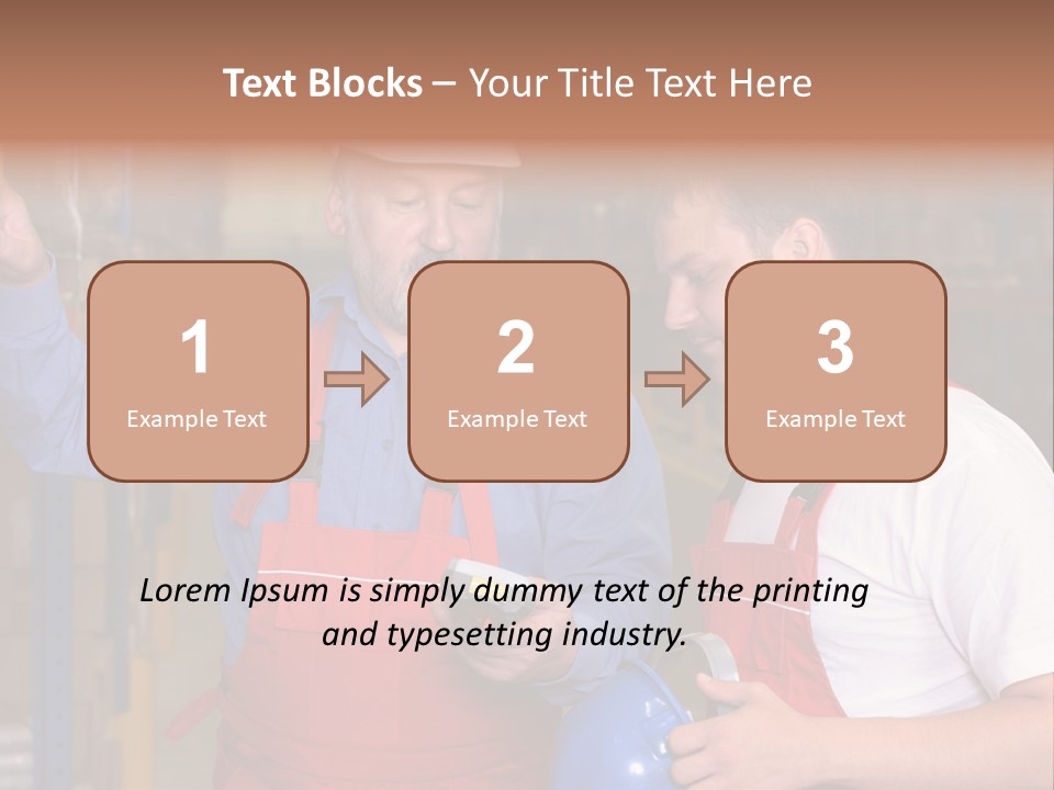 A View Of A Senior Engineer Training A Newly Hired Employee. PowerPoint Template