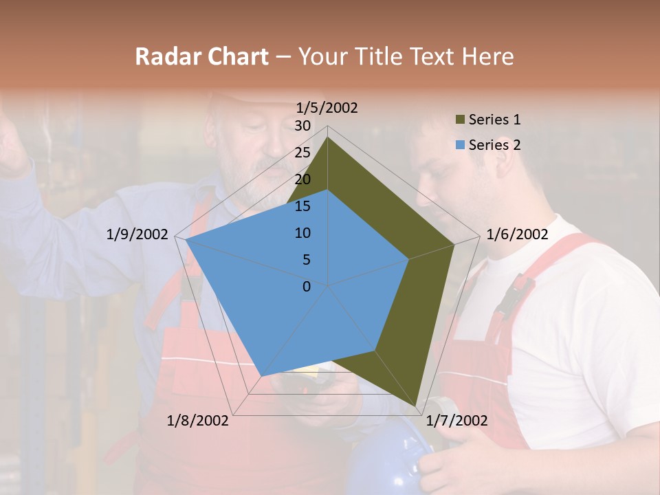 A View Of A Senior Engineer Training A Newly Hired Employee. PowerPoint Template