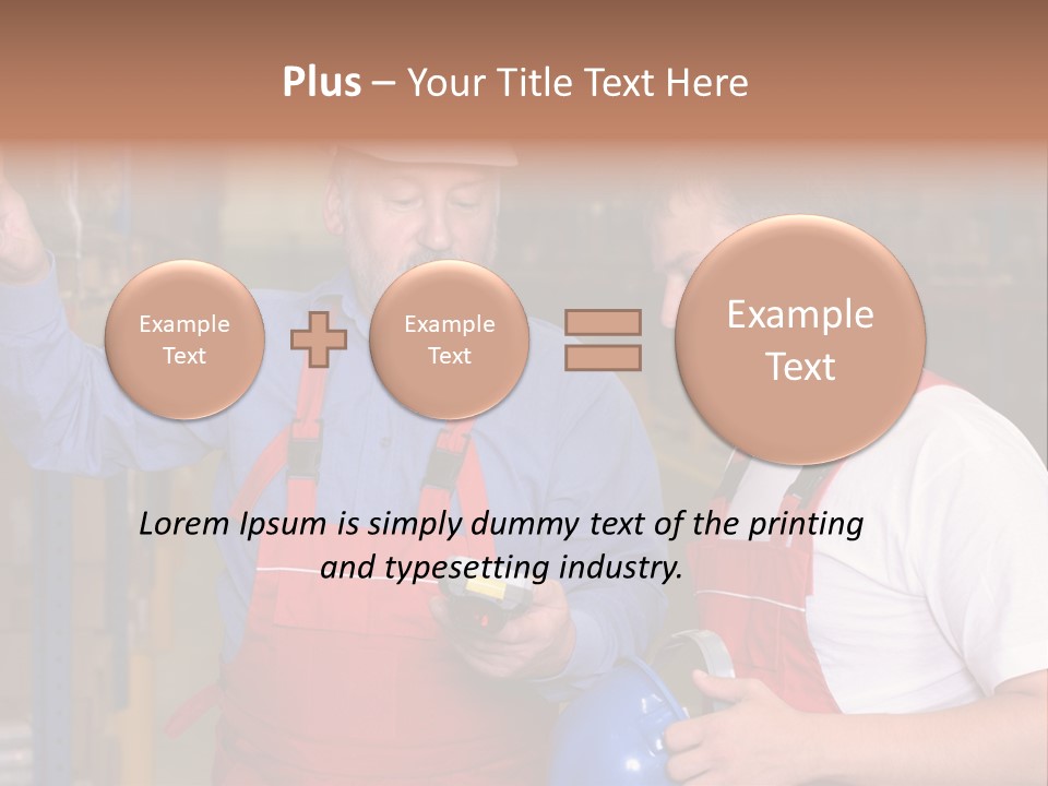 A View Of A Senior Engineer Training A Newly Hired Employee. PowerPoint Template