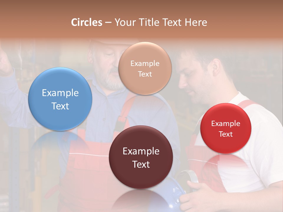 A View Of A Senior Engineer Training A Newly Hired Employee. PowerPoint Template