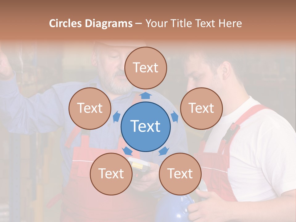 A View Of A Senior Engineer Training A Newly Hired Employee. PowerPoint Template