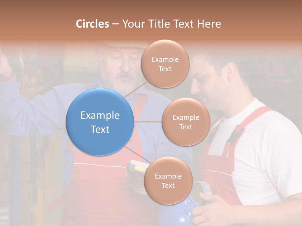 A View Of A Senior Engineer Training A Newly Hired Employee. PowerPoint Template