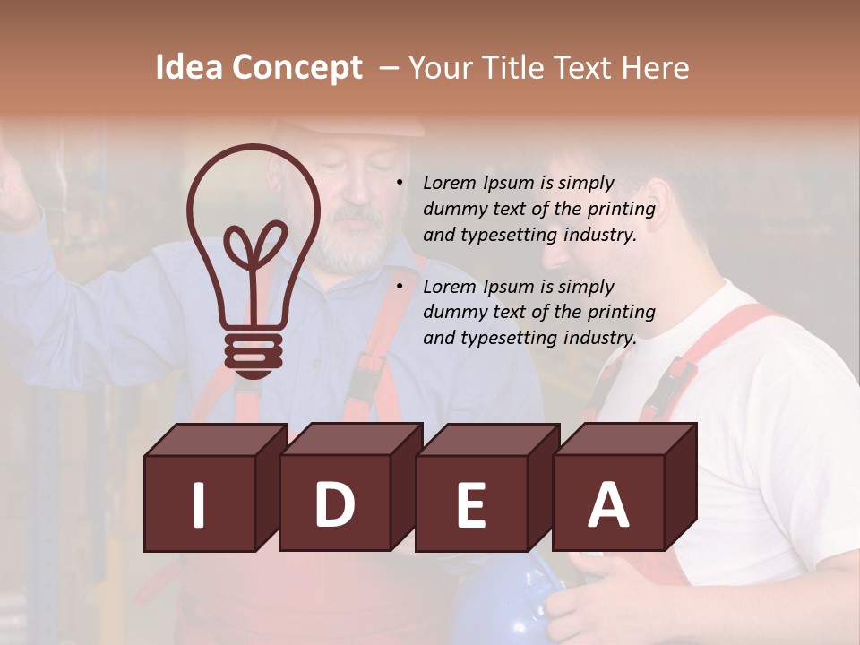 A View Of A Senior Engineer Training A Newly Hired Employee. PowerPoint Template