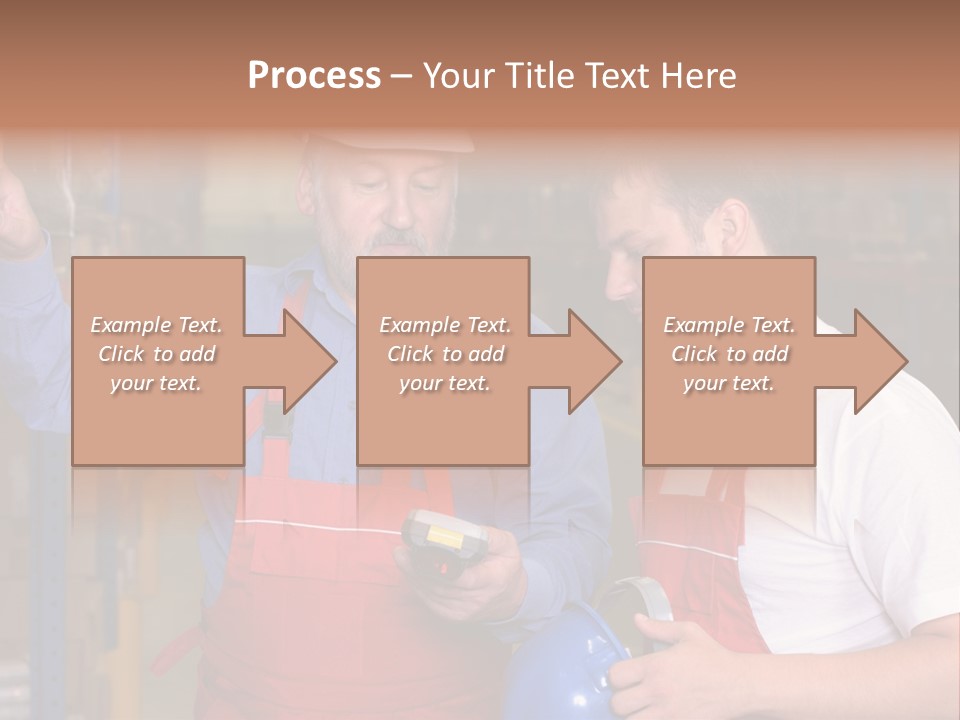 A View Of A Senior Engineer Training A Newly Hired Employee. PowerPoint Template