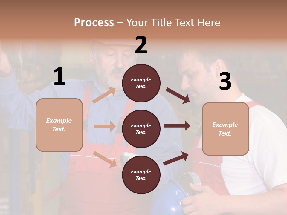 A View Of A Senior Engineer Training A Newly Hired Employee. PowerPoint Template