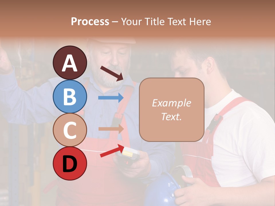 A View Of A Senior Engineer Training A Newly Hired Employee. PowerPoint Template