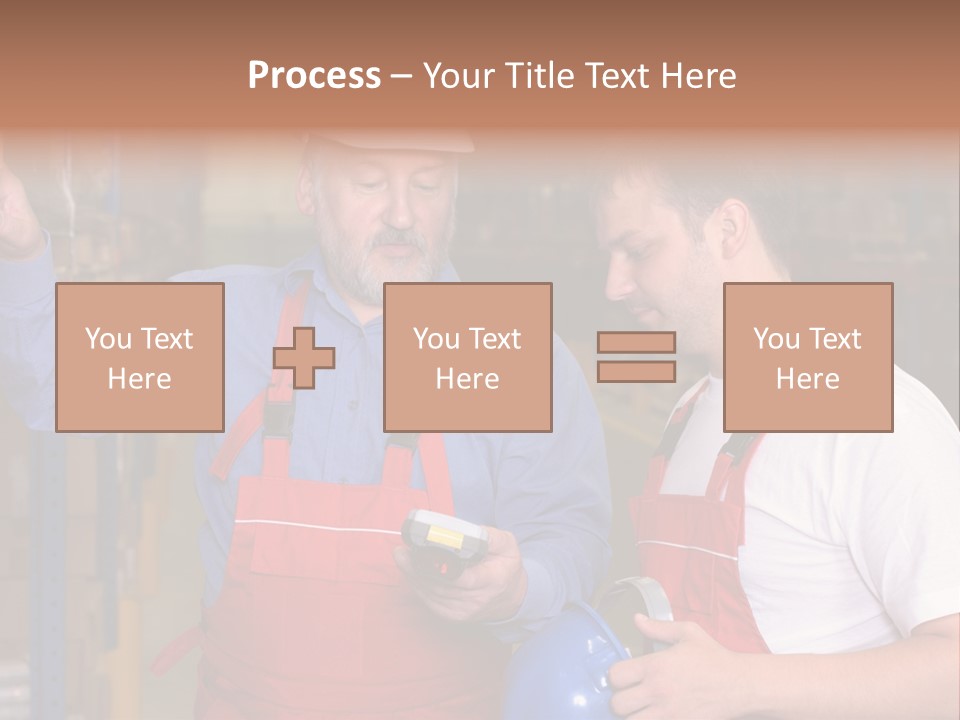 A View Of A Senior Engineer Training A Newly Hired Employee. PowerPoint Template