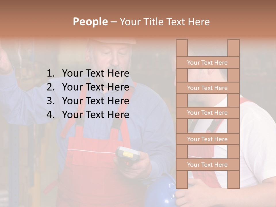 A View Of A Senior Engineer Training A Newly Hired Employee. PowerPoint Template