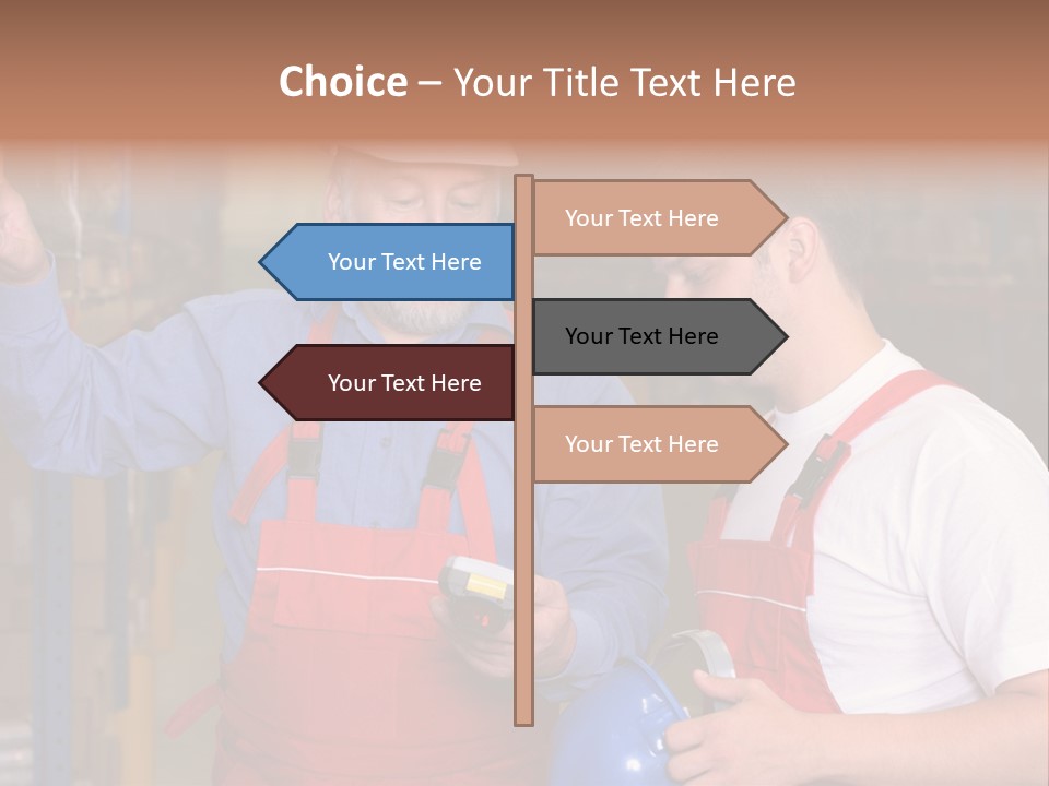 A View Of A Senior Engineer Training A Newly Hired Employee. PowerPoint Template