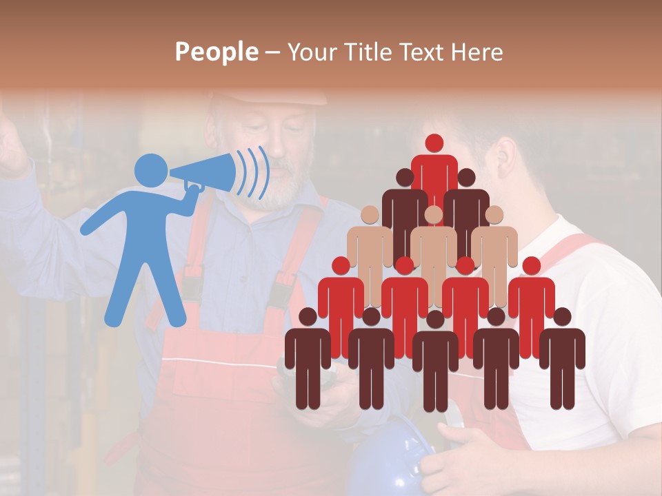 A View Of A Senior Engineer Training A Newly Hired Employee. PowerPoint Template