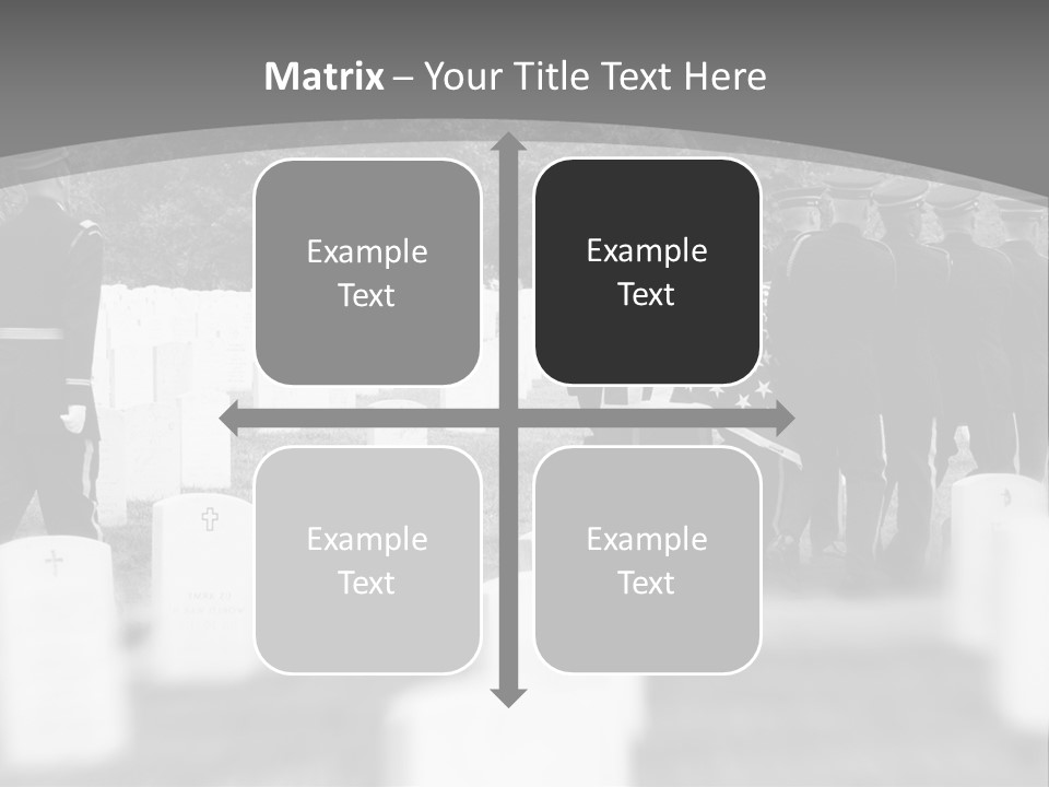 Honor Guard Bearing Casket To Grave At Arlington National Cemetery PowerPoint Template