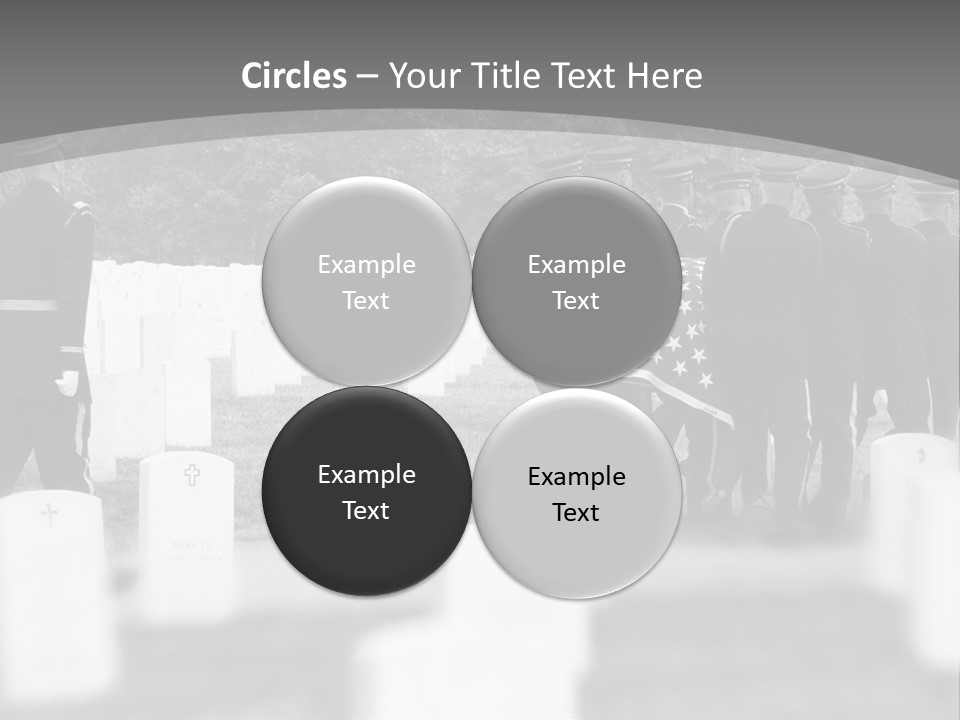 Honor Guard Bearing Casket To Grave At Arlington National Cemetery PowerPoint Template
