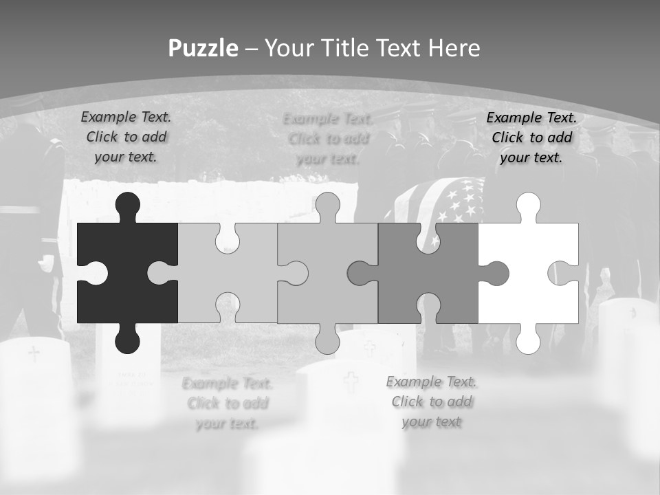 Honor Guard Bearing Casket To Grave At Arlington National Cemetery PowerPoint Template