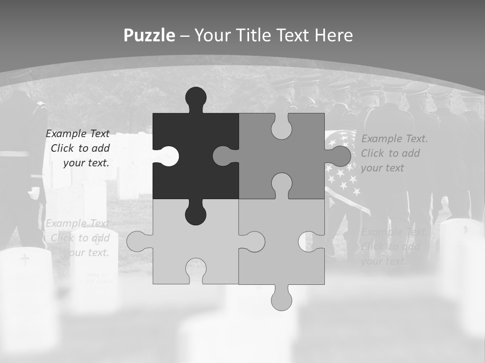 Honor Guard Bearing Casket To Grave At Arlington National Cemetery PowerPoint Template