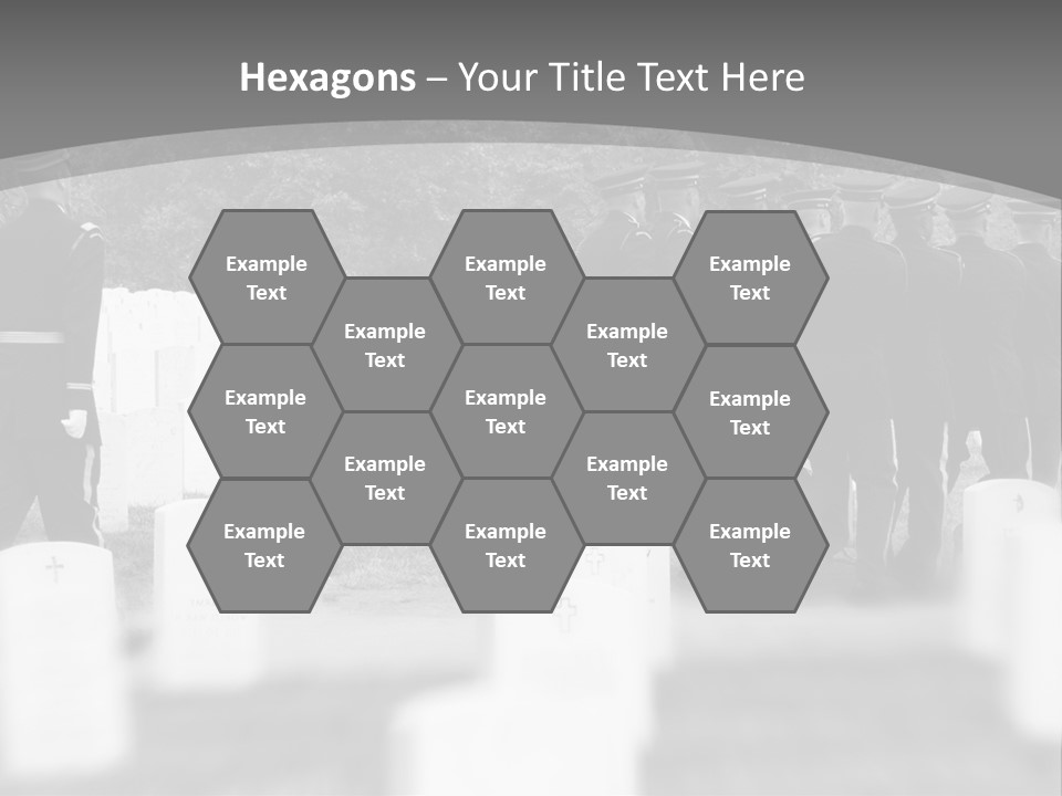 Honor Guard Bearing Casket To Grave At Arlington National Cemetery PowerPoint Template